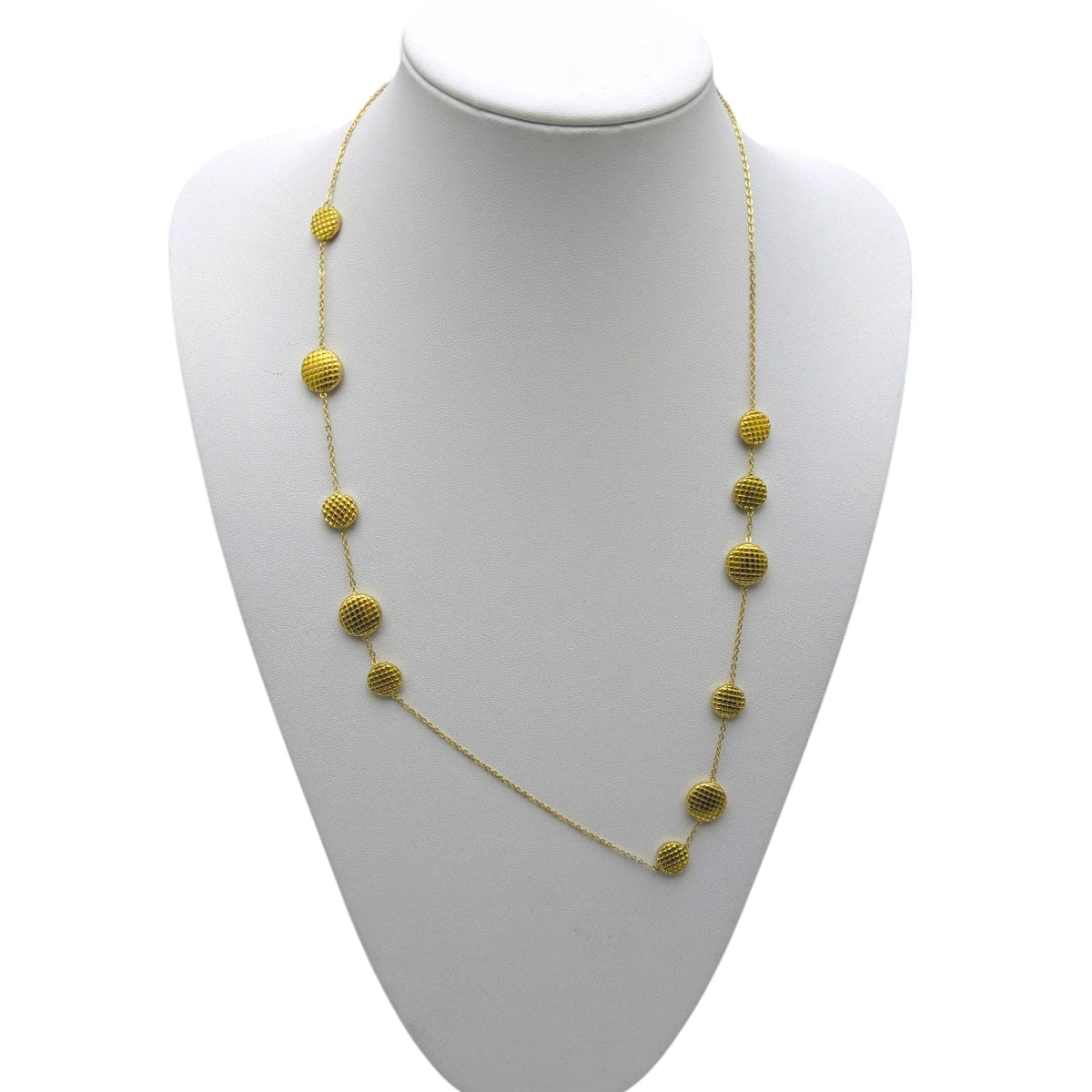 Ατσάλινο κολιέ μακρύ 70cm επιχρυσωμένο (N3055) - charmy.gr