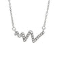 Ατσάλινο κολιέ με κρύσταλλα Swarovski (J1047) - charmy.gr