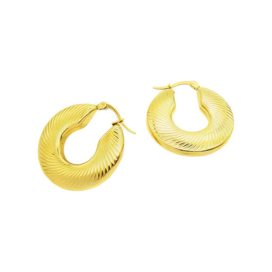 Ατσάλινοι κρίκοι 3cm επιχρυσωμένοι (E3031) - charmy.gr