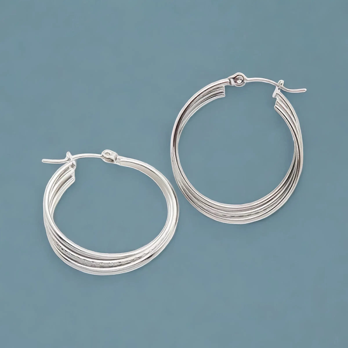 Ατσάλινοι Κρίκοι - Πολυεπίπεδος Σχεδιασμός 3.2cm (E3134) - charmy.gr