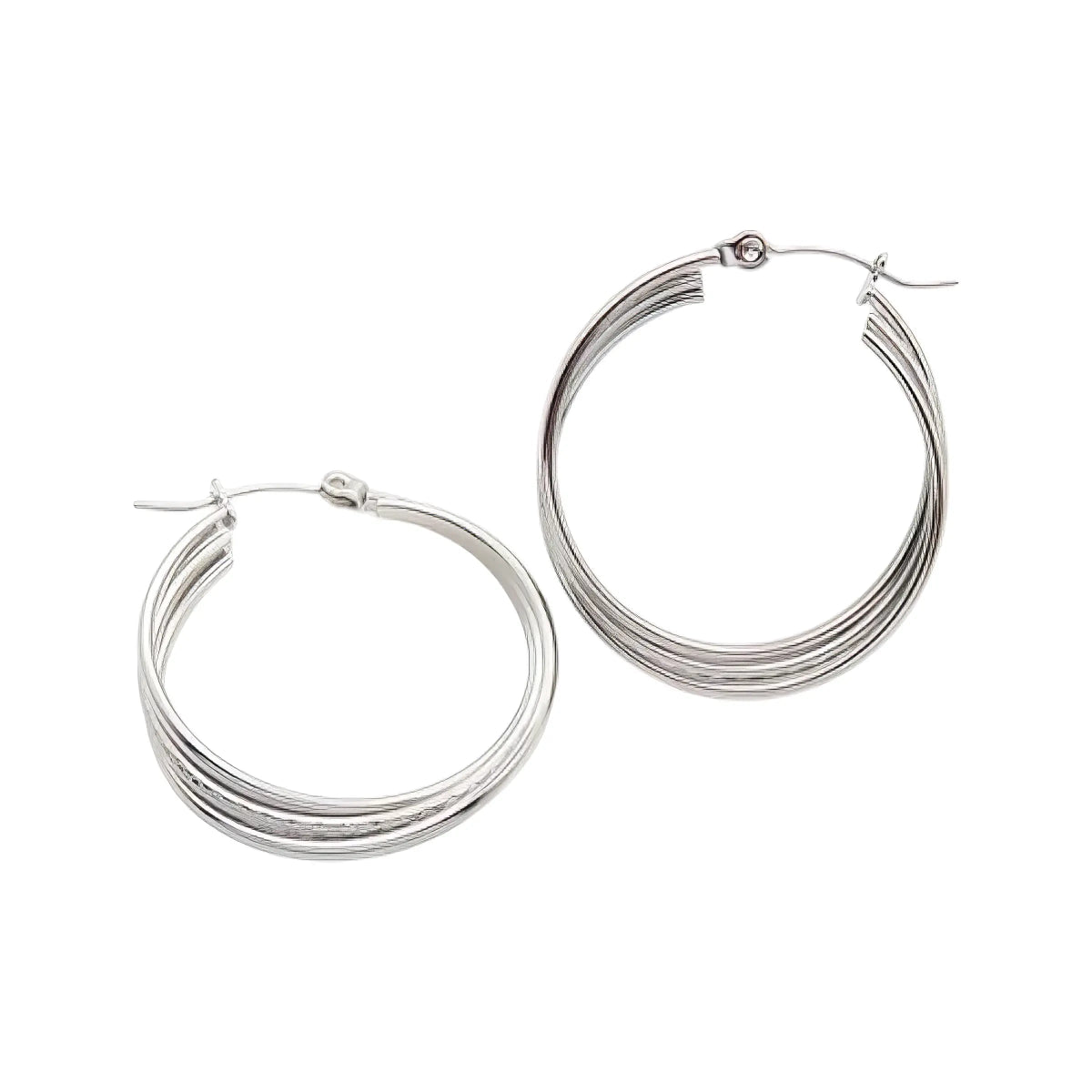 Ατσάλινοι Κρίκοι - Πολυεπίπεδος Σχεδιασμός 3.2cm (E3134) - charmy.gr