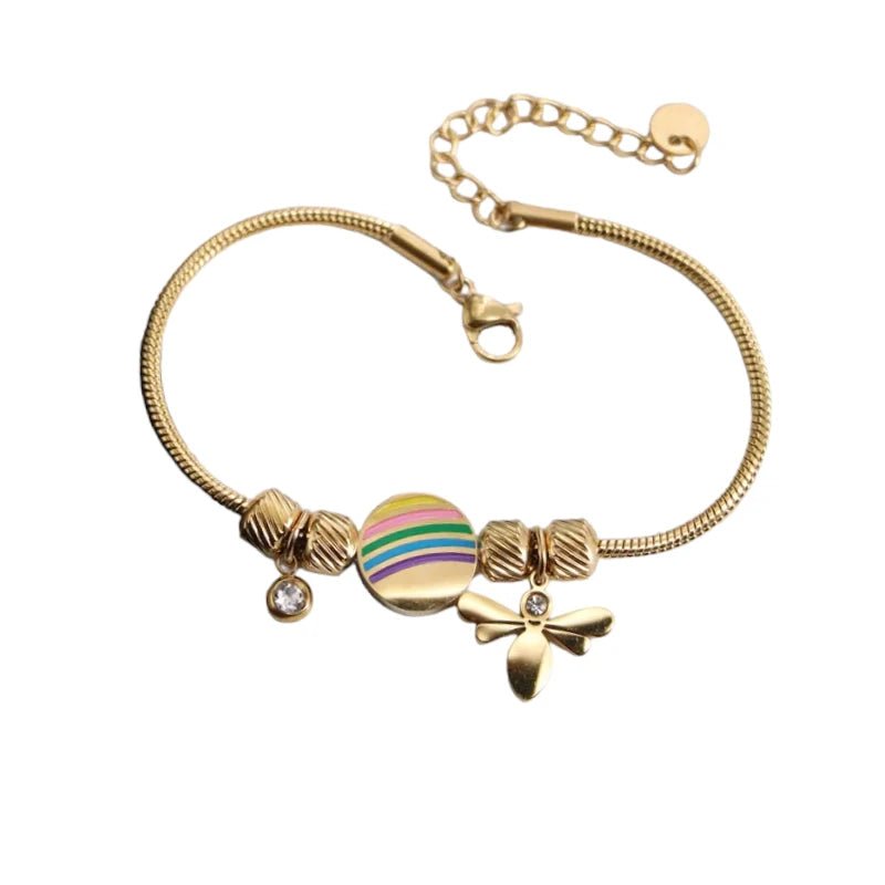 Βραχιόλι ατσάλινο 18k (B1643) - charmy.gr