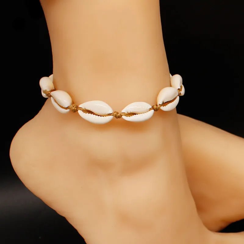 Βραχιόλι ποδιού με κοχύλια (A1015) - charmy.gr