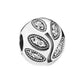 Επαργυρωμένο χάλκινο charm με λευκές πέτρες (C1365)
