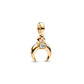 Charm φεγγάρι με λευκή πέτρα (C1369)