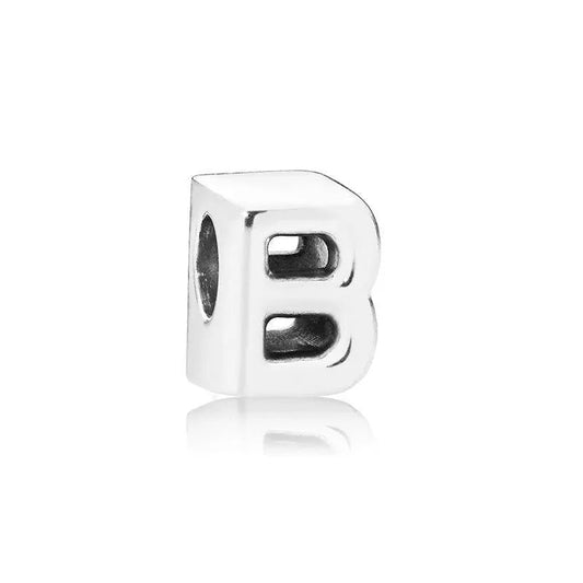 Charm από ασήμι 925 αρχικό γράμμα Β (C1050) - charmy.gr