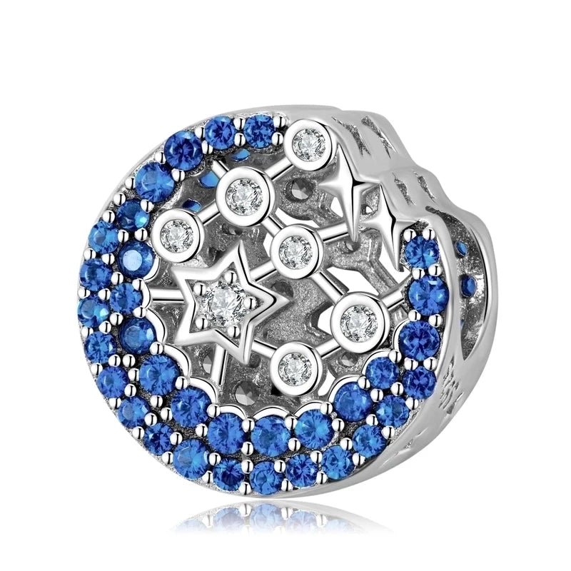 Charm από ασήμι 925 αστέρι με ζιργκόν (C1192) - charmy.gr