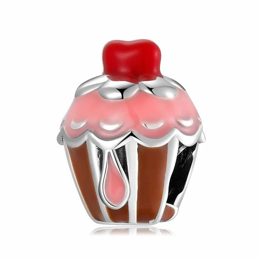 Charm από ασήμι 925 cup cake (C1199) - charmy.gr