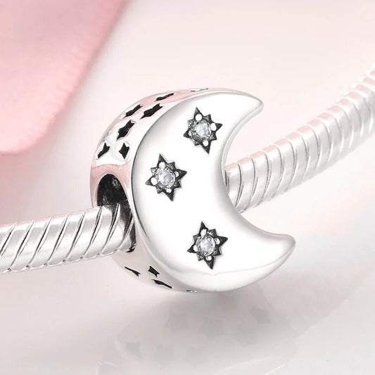 Charm από ασήμι 925 φεγγάρι (C1250) - charmy.gr