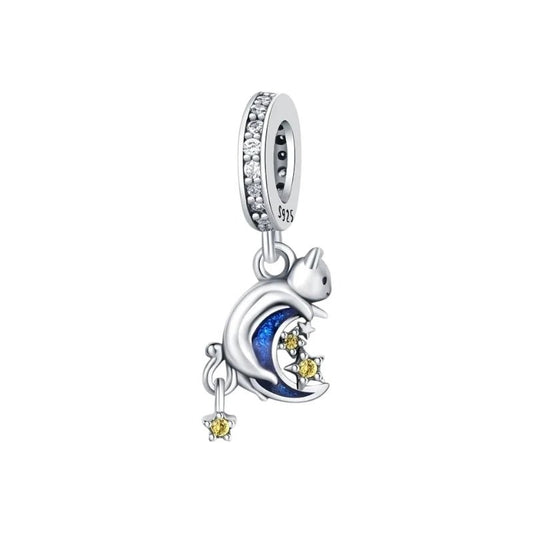 Charm από ασήμι 925 γάτα (C1216) - charmy.gr