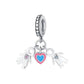 Charm από ασήμι 925 καρδιά αγοράκι - κοριτσάκι (C1210) - charmy.gr