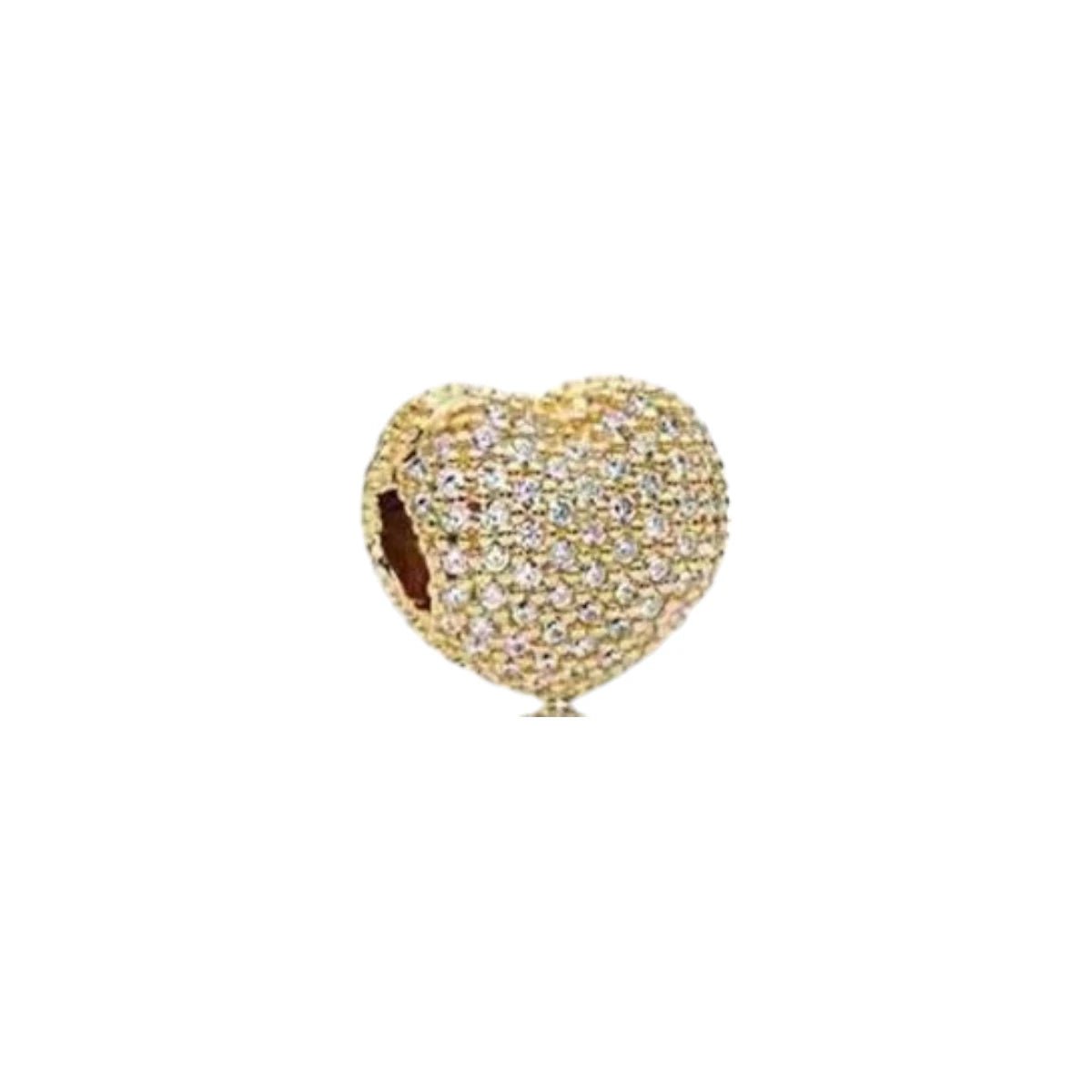 Charm από ασήμι 925 καρδιά με ζιργκόν (C1093) - charmy.gr