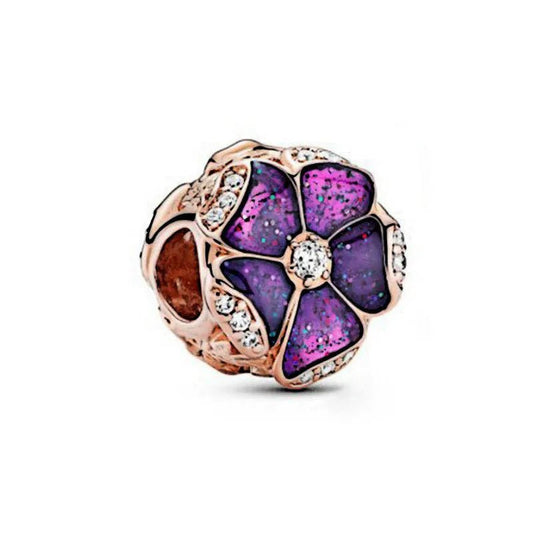 Charm από ασήμι 925 λουλούδι (C1066) - charmy.gr