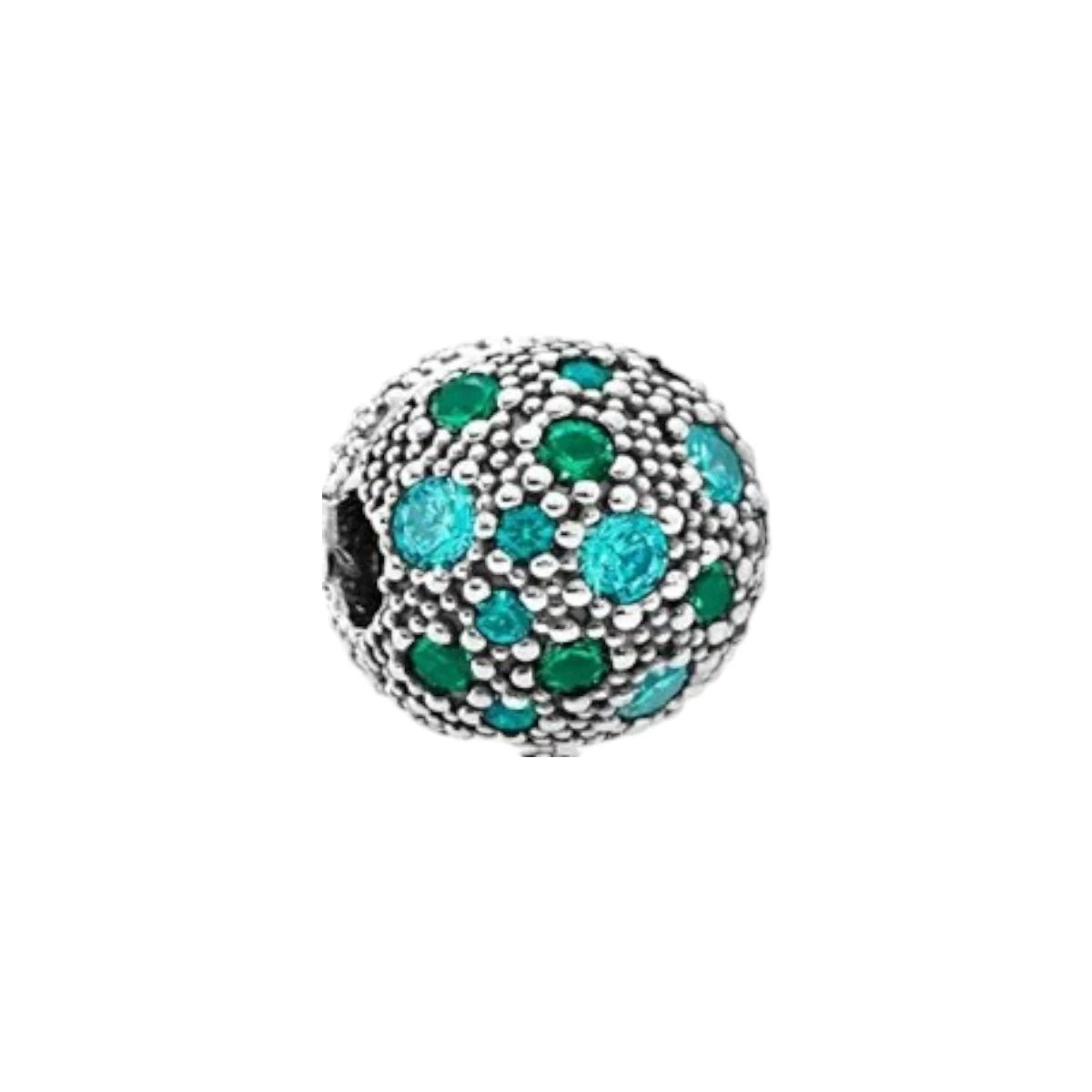 Charm από ασήμι 925 σφαίρα με ζιργκόν (C1092) - charmy.gr