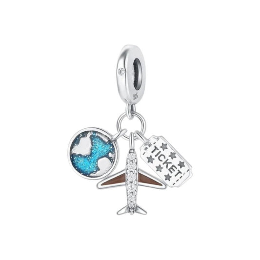 Charm από ασήμι 925 ταξίδι (C1217) - charmy.gr