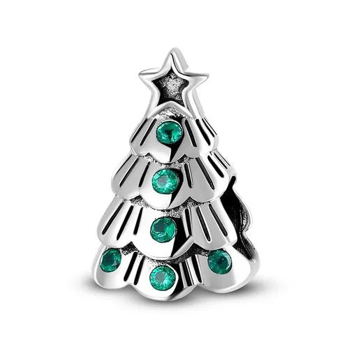 Charm από ασήμι 925 χριστουγεννιάτικο δέντρο (C1104) - charmy.gr
