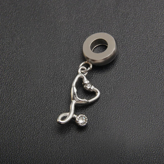 Charm από ατσάλι στηθοσκόπιο (C3038) - charmy.gr