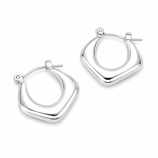 Σκουλαρίκια ατσάλι ασημί κρίκοι 1.7x2.1mm (E3378)