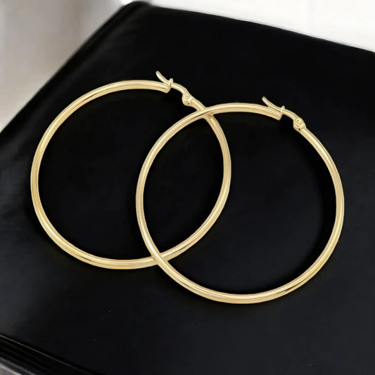 Εντυπωσιακοί Ατσάλινοι Κρίκοι 6.3cm (E3149) - charmy.gr