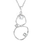 Κολιέ ορείχαλκος ασημί με κρύσταλλα Swarovski (F1158)