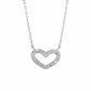 Ασημένιο κολιέ 925 καρδιά με κρύσταλλα Swarovski (J1021)