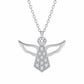 Ατσάλινο αγγελάκι με κρύσταλλα Swarovski (J1034)