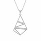 Ατσάλινο κολιέ με κρύσταλλα Swarovski (J1044)