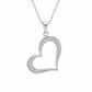 Ατσάλινο κολιέ καρδιά με κρύσταλλα Swarovski (J1045)
