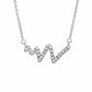 Ατσάλινο κολιέ με κρύσταλλα Swarovski (J1047)