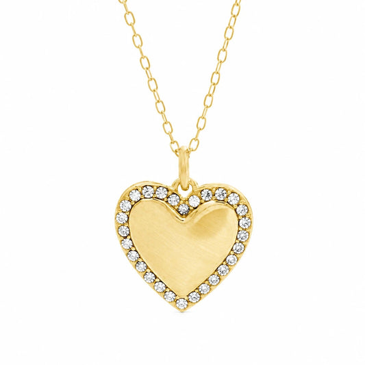 Ασημένιο κολιέ 925 καρδιά με κρύσταλλα Swarovski (J1053)
