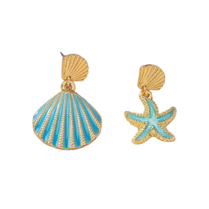 Καλοκαιρινά καρφωτά σκουλαρίκια 2.5cm από κράμα μετάλλων (E1467) - charmy.gr