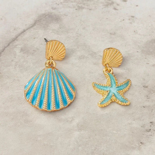 Καλοκαιρινά καρφωτά σκουλαρίκια 2.5cm από κράμα μετάλλων (E1467) - charmy.gr