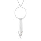 Κολιέ από ορείχαλκο μακρύ με Swarovski crystal white 117cm (F1094) - charmy.gr