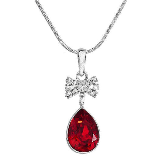 Κολιέ από ορείχαλκο με κρύσταλλα Swarovski® siam (F1084) - charmy.gr