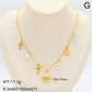 Κολιέ ατσάλι χρυσό με charms (N3433)