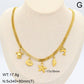 Κολιέ ατσάλι χρυσό με charms  (N3434)