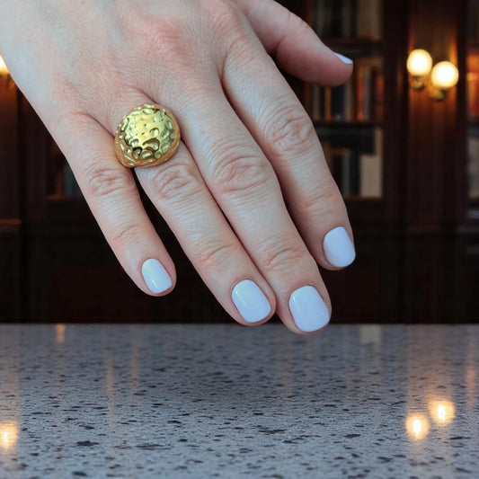 Ατσάλινο δαχτυλίδι επιχρυσωμένο 18k (R1336)