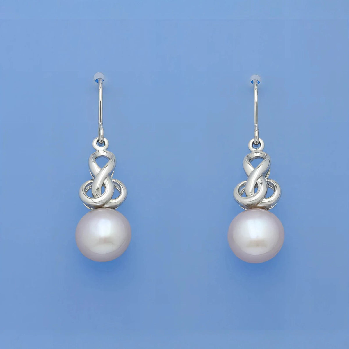 Σκουλαρίκια από Ασήμι 925 2.5cm με Μαργαριτάρι Γλυκού Νερού (PE002) - charmy.gr