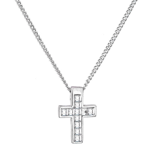 Σταυρός από ορείχαλκο 2cm με κρύσταλλα Swarovski (F1120) - charmy.gr