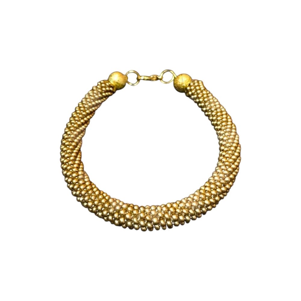 Χειροποίητο βραχιόλι από ορείχαλκο επιχρυσωμένο (B1135) - charmy.gr