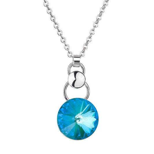 Xειροποίητο κολιέ με διαφανές κρύσταλλο Swarovski (F1085) - charmy.gr