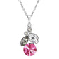 Χειροποίητο κολιέ με κρύσταλλα Swarovski® με τρία χρώματα (F1025)