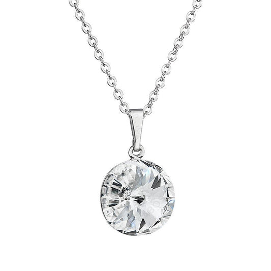 Χειροποίητο κολιέ με κρύσταλλα Swarovski σε διάφανο χρώμα (F1088) - charmy.gr