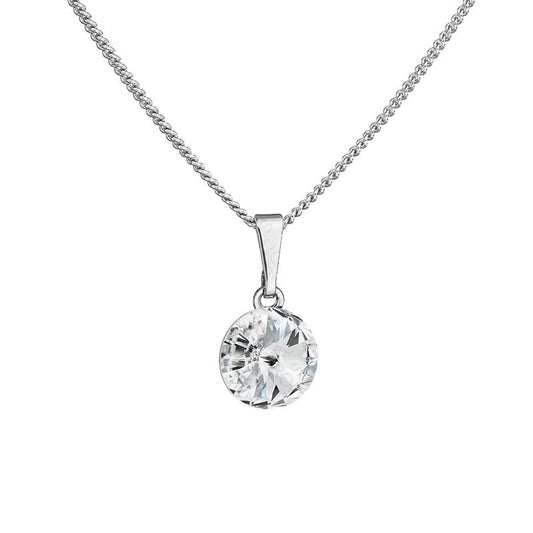 Χειροποίητο κολιέ με κρύσταλλα Swarovski σε διάφανο χρώμα (F1089) - charmy.gr