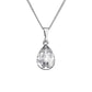 Χειροποίητο κολιέ με κρύσταλλα Swarovski σταγόνα διαφανές χρώμα (F1012)