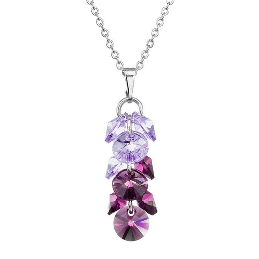 Χειροποίητο κολιέ με πολλαπλά κρύσταλλα swarovski (F1035) - charmy.gr