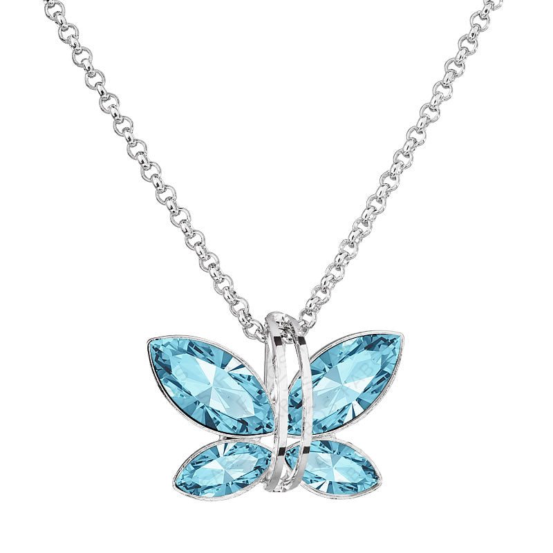 Χειροποίητο κολιέ πεταλούδα από κρύσταλλο swarovski (F1126) - charmy.gr
