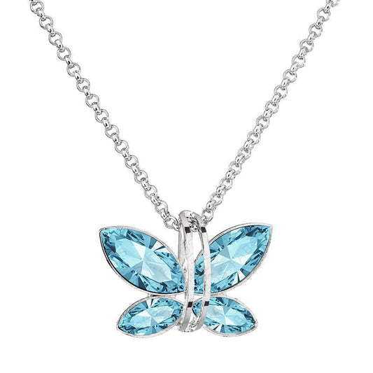 Χειροποίητο κολιέ πεταλούδα από κρύσταλλο swarovski (F1126) - charmy.gr