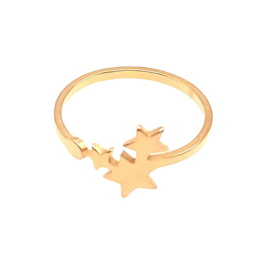 Δαχτυλίδι ατσάλινο με αστέρια (R1147) - charmy.gr