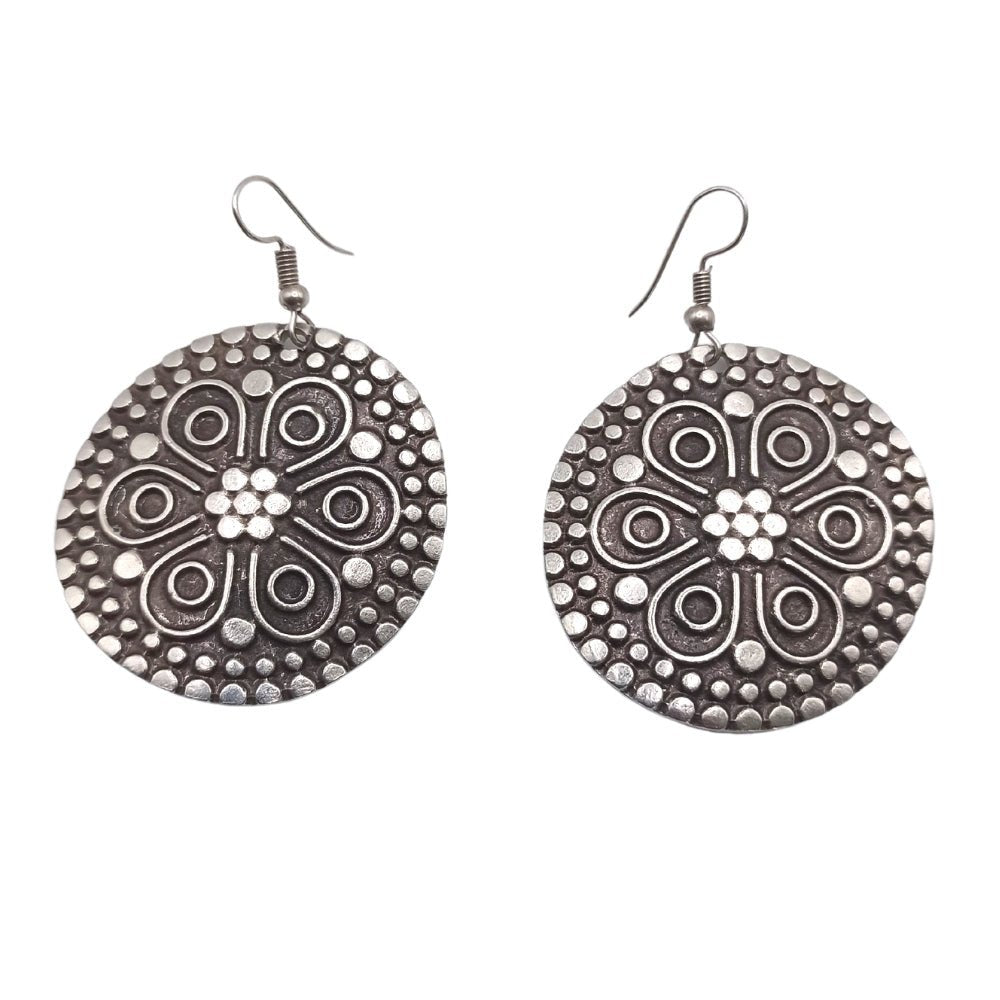 Γυναικεία σκουλαρίκια επαργυρωμένα (E1087) - Earrings - charmy.gr